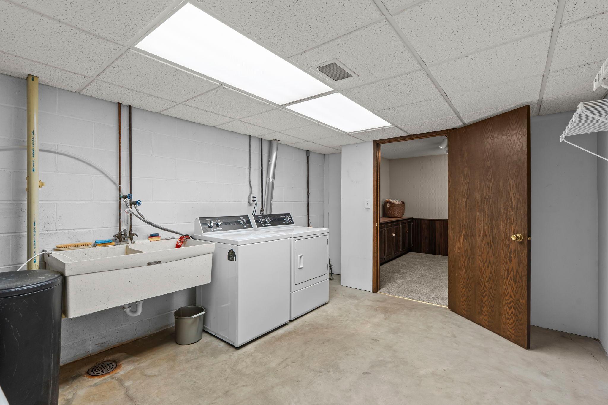 Huge laundry room offers great storage spaces!