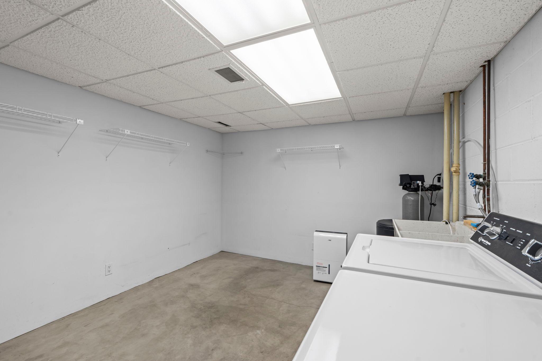 Huge laundry room offers great storage spaces!