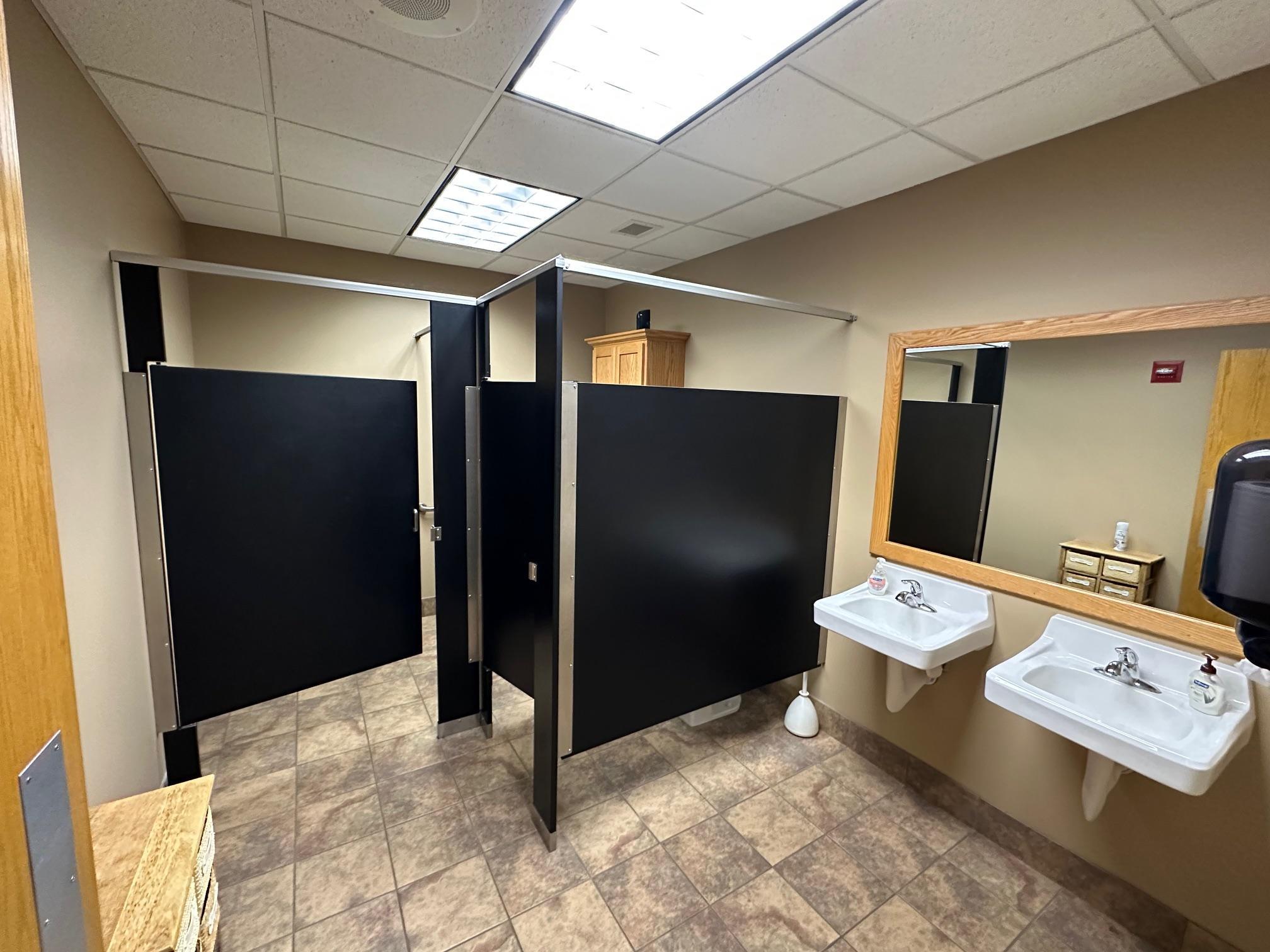 Multiple restrooms on each level