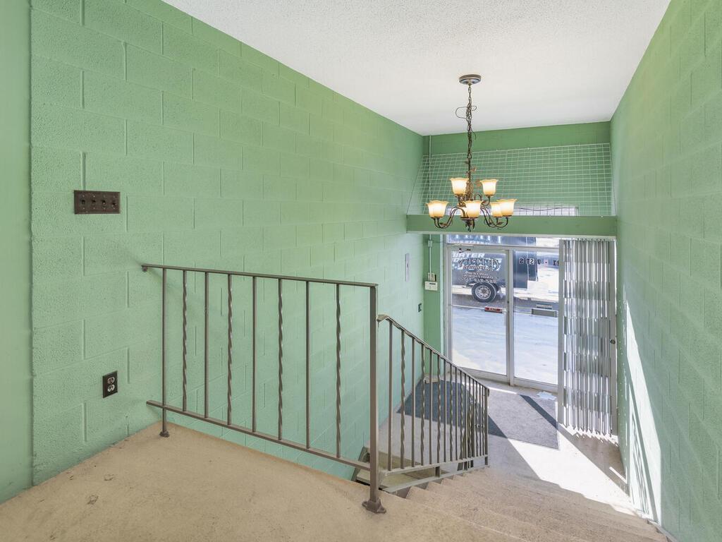 Main level entry area with split staircase.