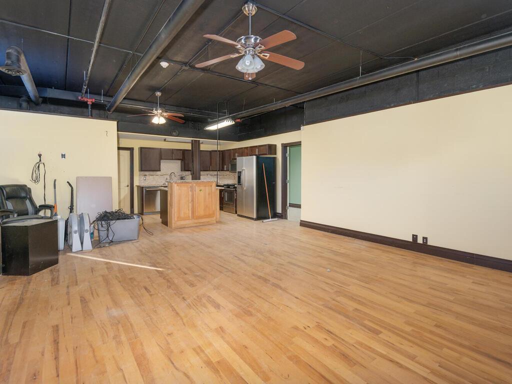 Lower level common space.