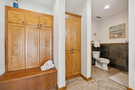 Pool side bathroom and additional Laundry