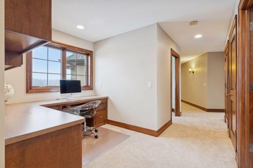 Plenty of closet storage in the upper level hallway