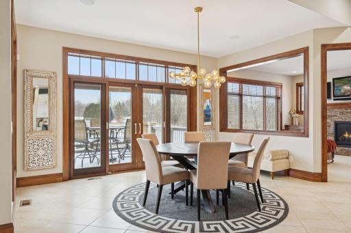 Informal Dining Room with access to the deck