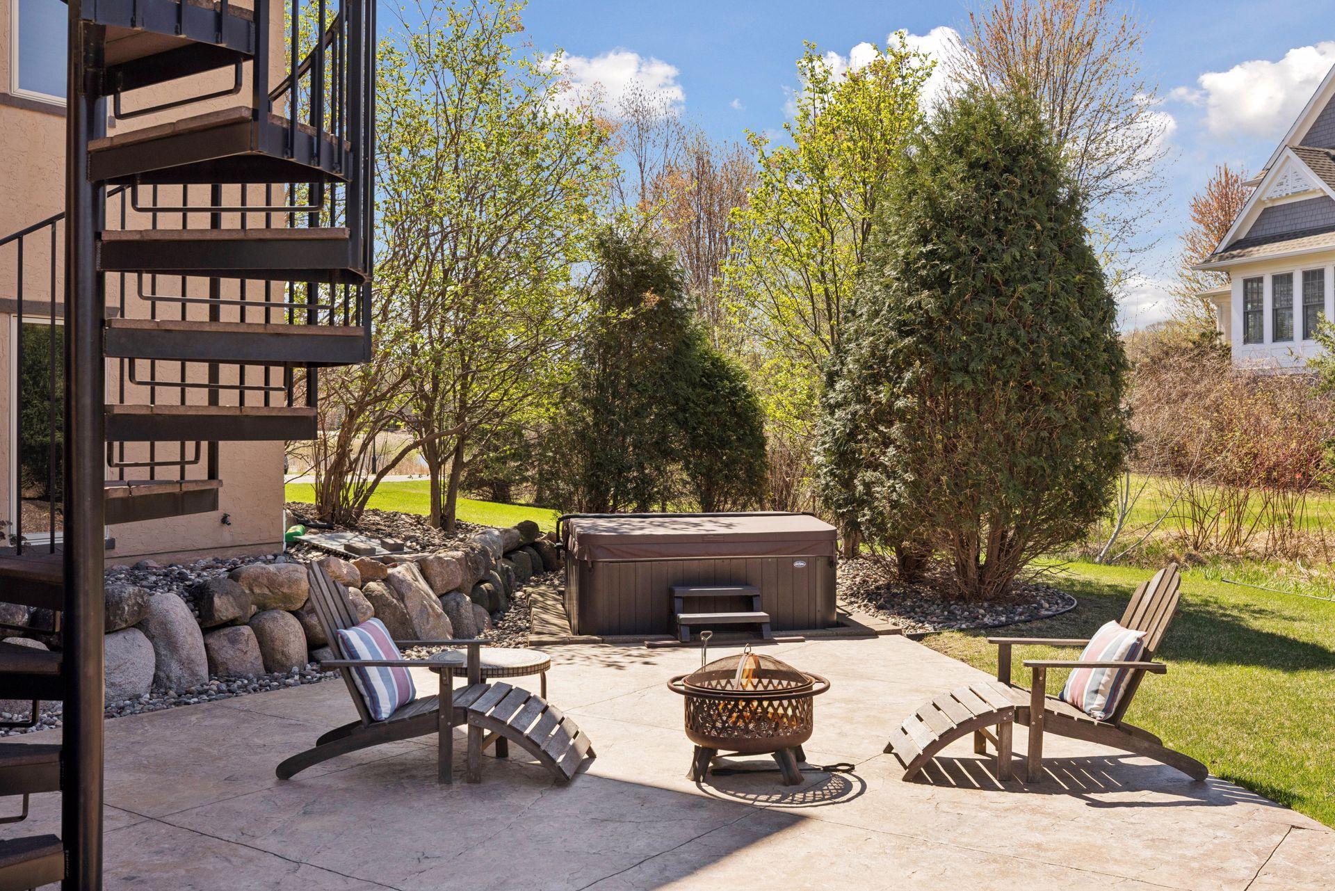 Soak in the hot tub to unwind at the end of the day