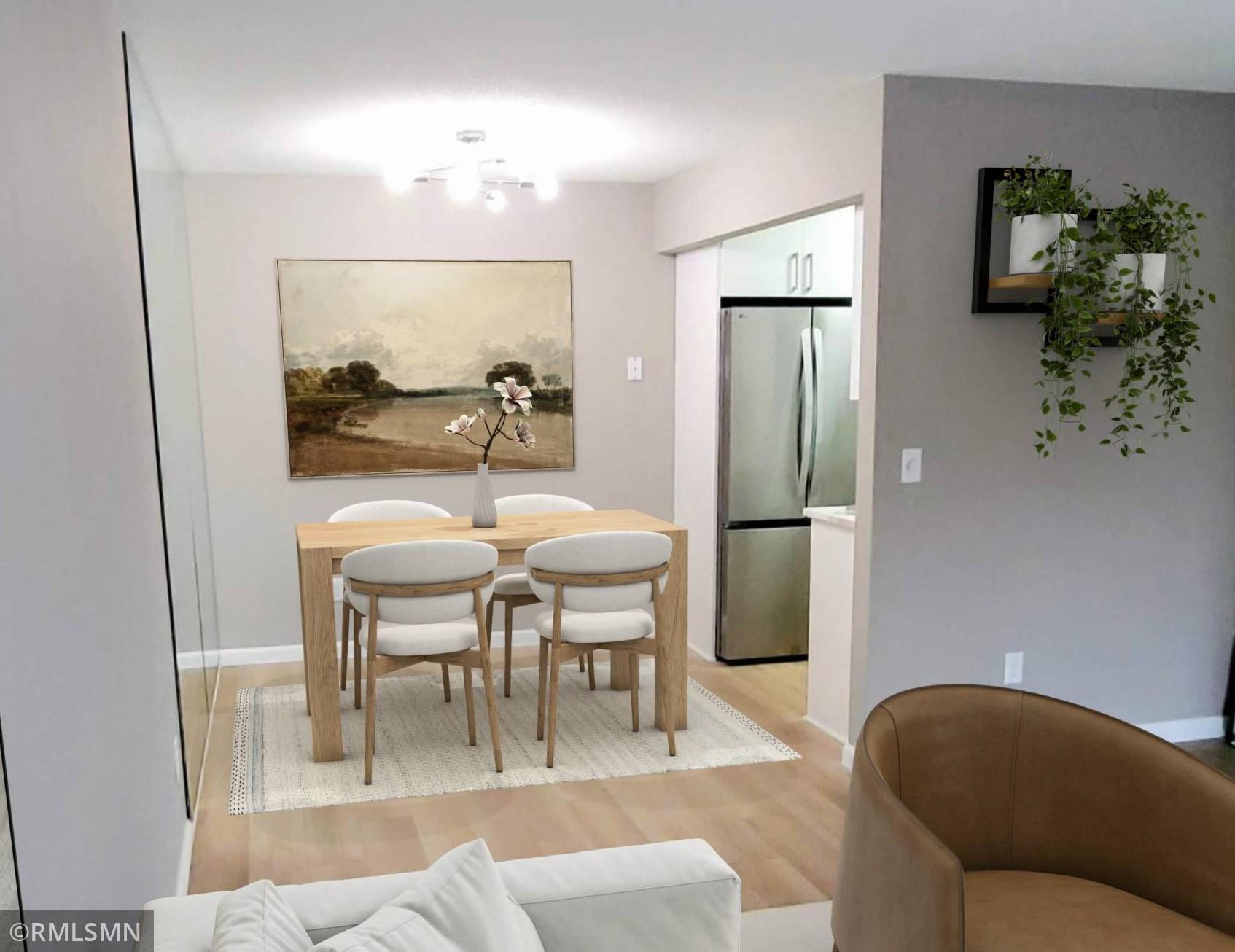 Virtual staging Dining area