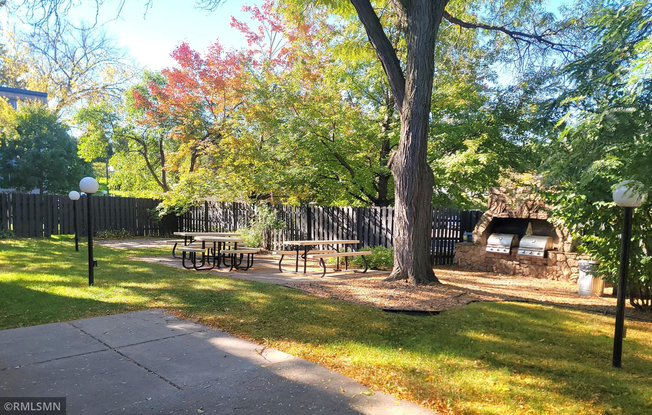 Picnic area with grills and tables