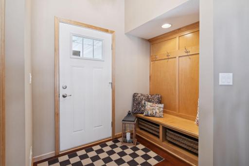 Welcoming entry space with convenient drop zone.