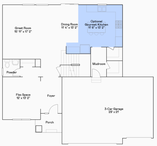 Main level floorplan.