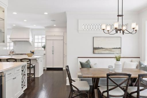 Wonderful informal dining with built in bench seating