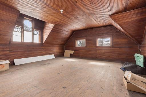 Space above the 2 car garage is perfect for storage or possible home office / studio