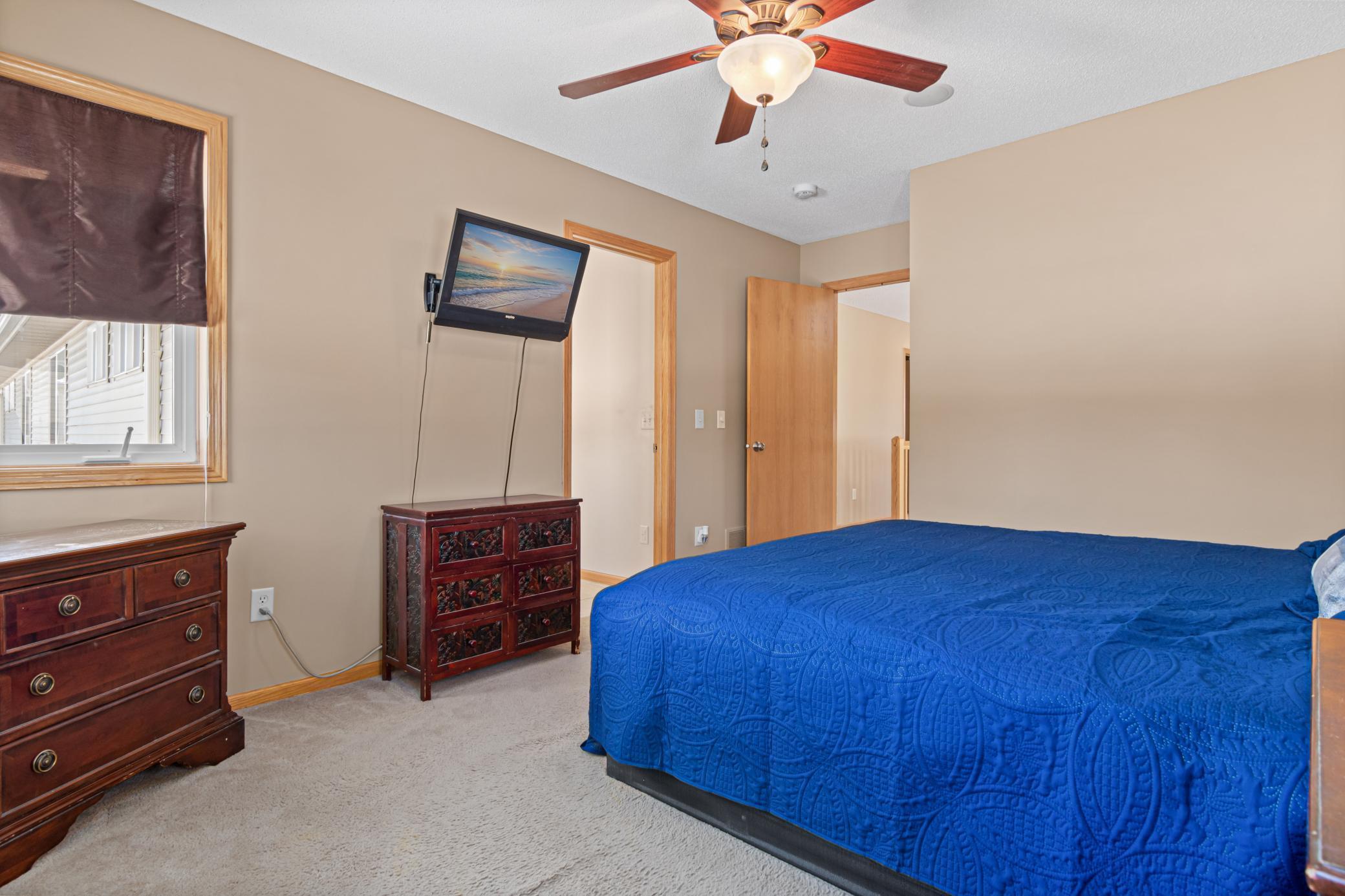 Primary bedroom with en-suite on the upper level