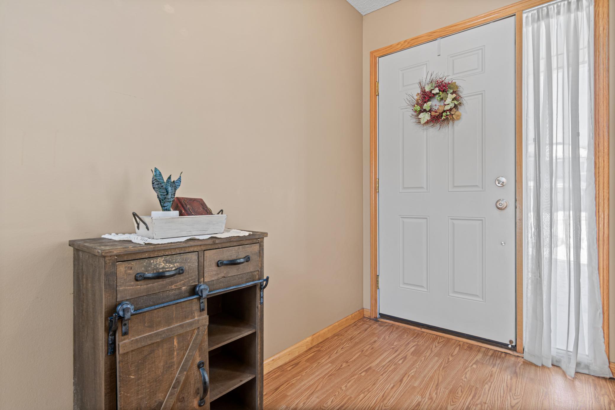 Entry way leading into the living room