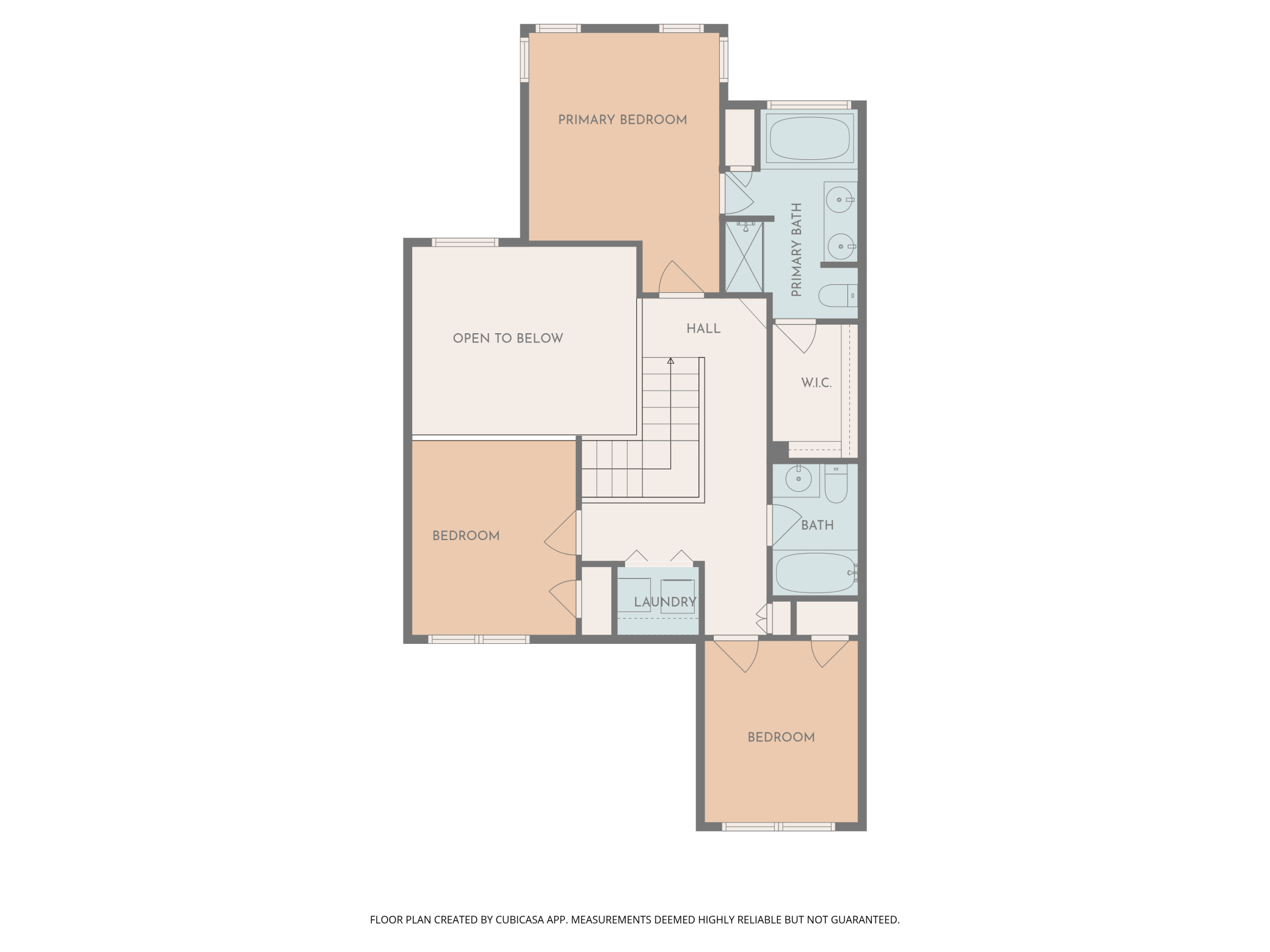 Upper level floor plan