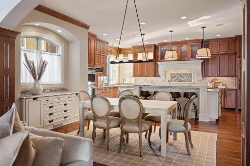 Built-in buffet in informal dining room