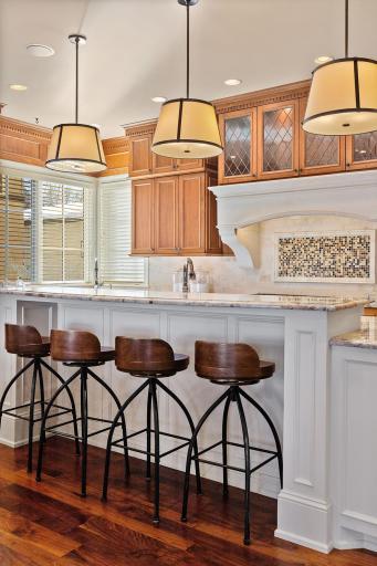 Beverage fridge in island