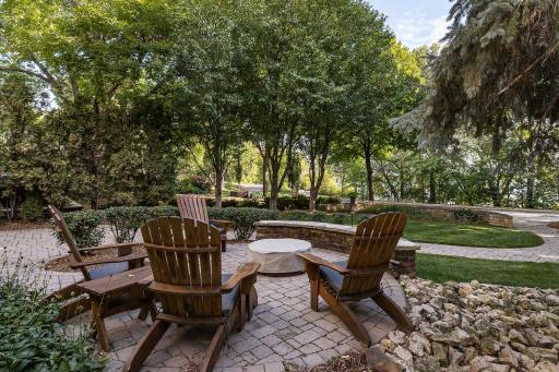 Enjoy lake views from this fun fire pit