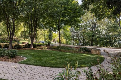 Flat lakeside yard