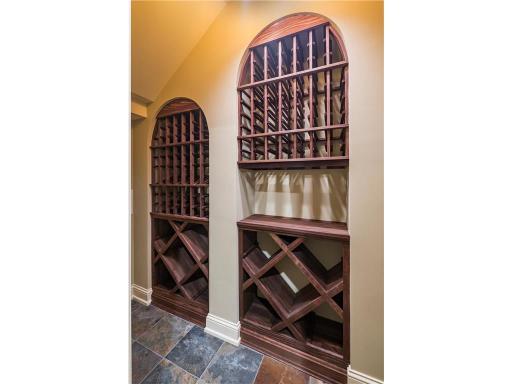 Temperature controlled wine cellar in lower level
