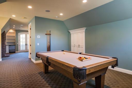 3rd level offers family room, billiards room and full bath