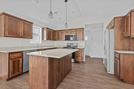 Custom Alder cabinetry & appliance package included