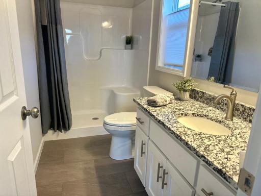White finish standard master bath Model Home
