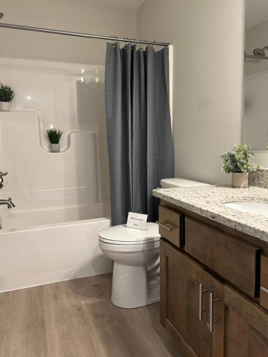 Hall Bath with 36" vanity and granite counter