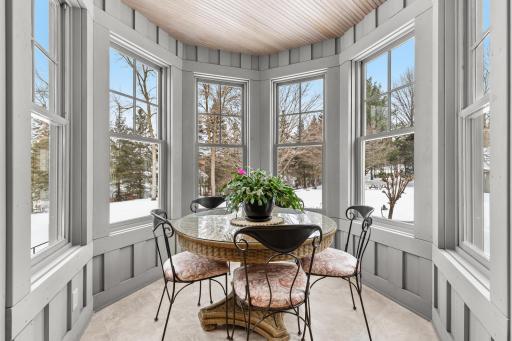 Another casual dining or game table space with a view