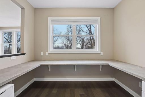 Tucked away behind the Kitchen is a Home Command Center - the perfect Pocket Office or homework nook.