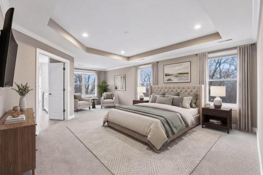 Virtually staged - Spacious primary suite with sitting room
