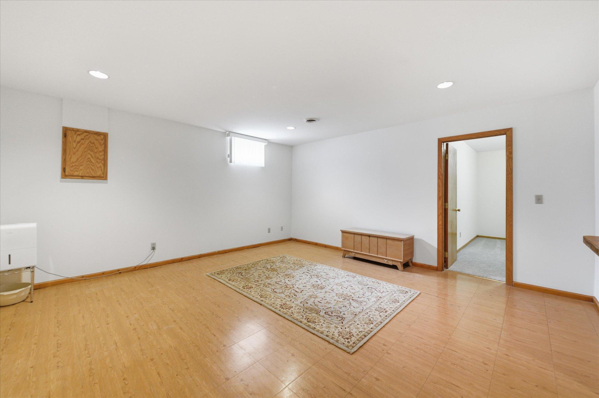 Family room in lower level