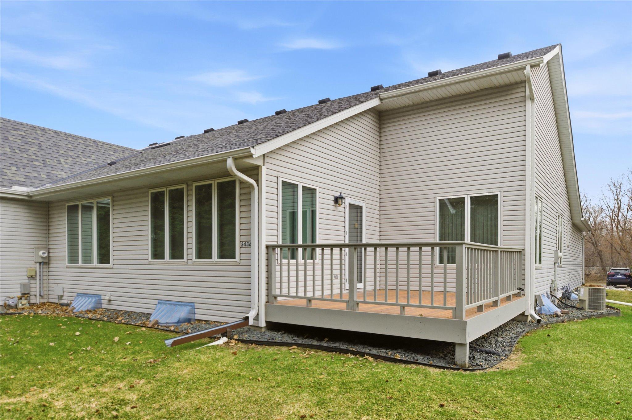 Private deck off the 4 season porch