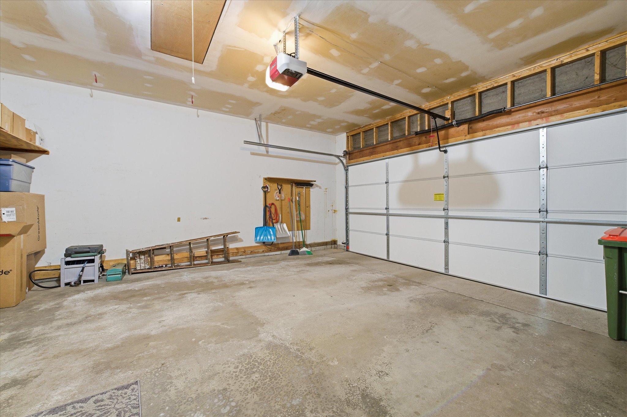 Spacious attached 2 car garage