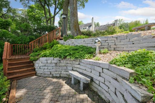 Beautifully terraced and landscape walkway to the lake