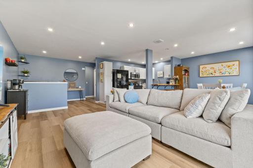 The spacious and welcoming living room...