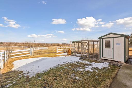 Chicken coop is more like a penthouse suite for the feathered friends.
