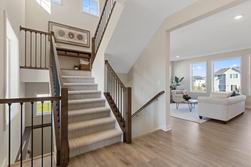 Open foyer with natural light flooding in
