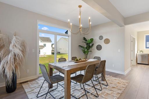 Great sized eating area and space for hutch or cabinetry on far wall