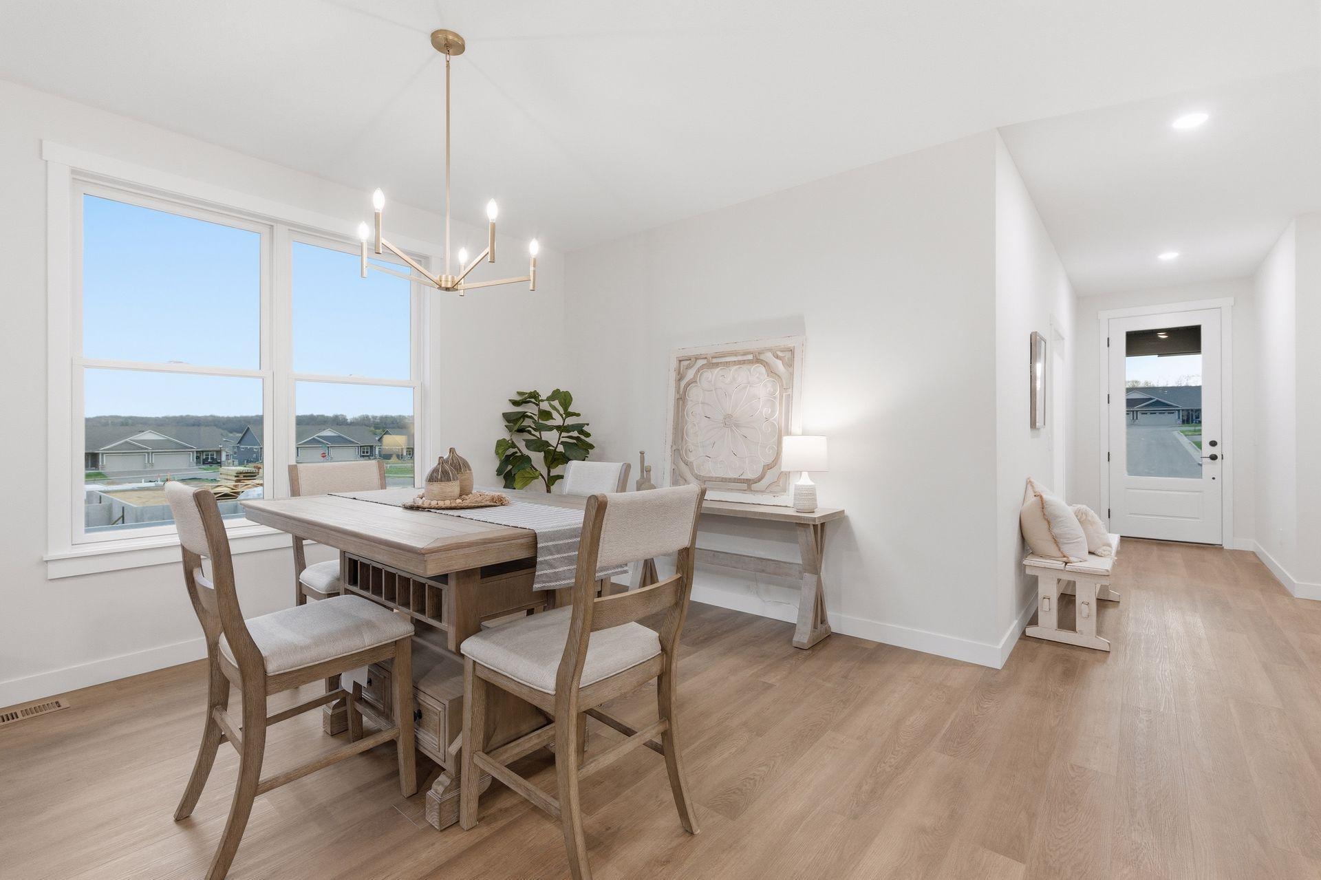 Modern lighting and fixtures throughout the home