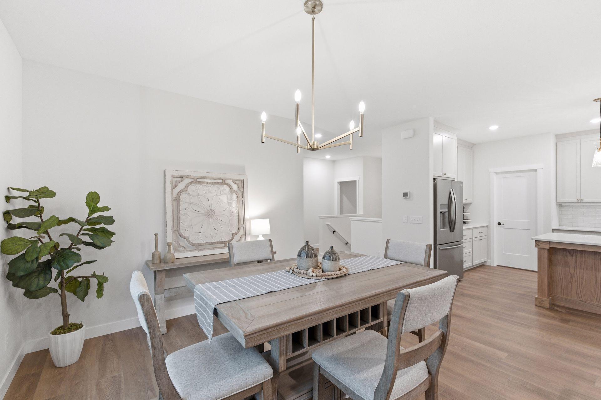 Informal dining room leads to the backyard deck