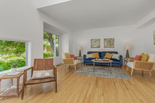 Newly refinished hardwood floors throughout