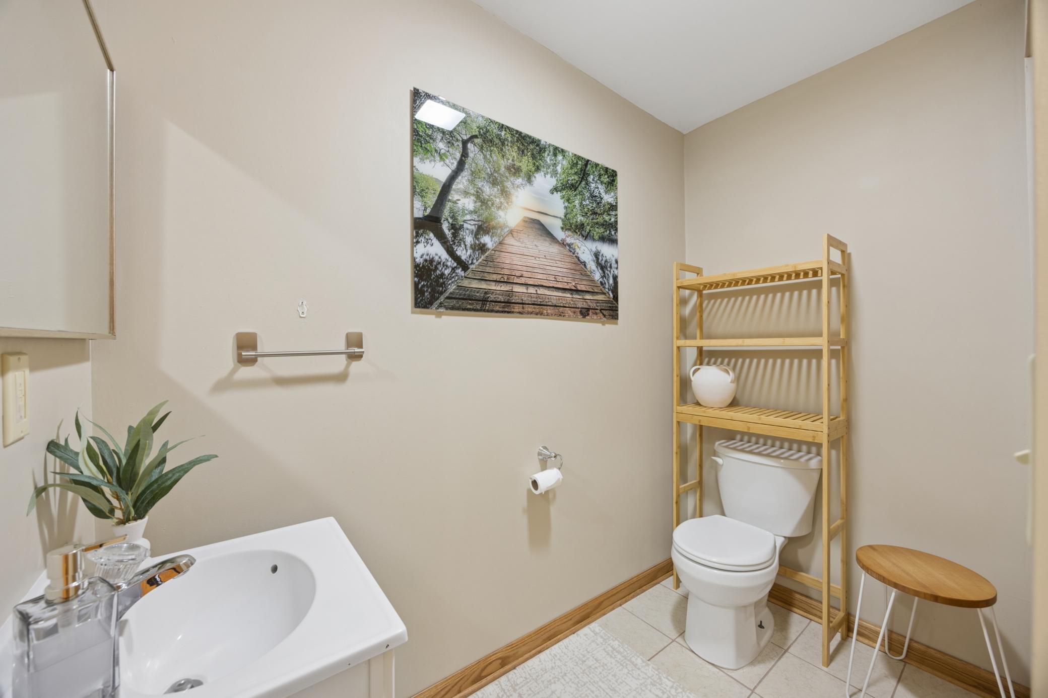 1/2 bathroom lower level