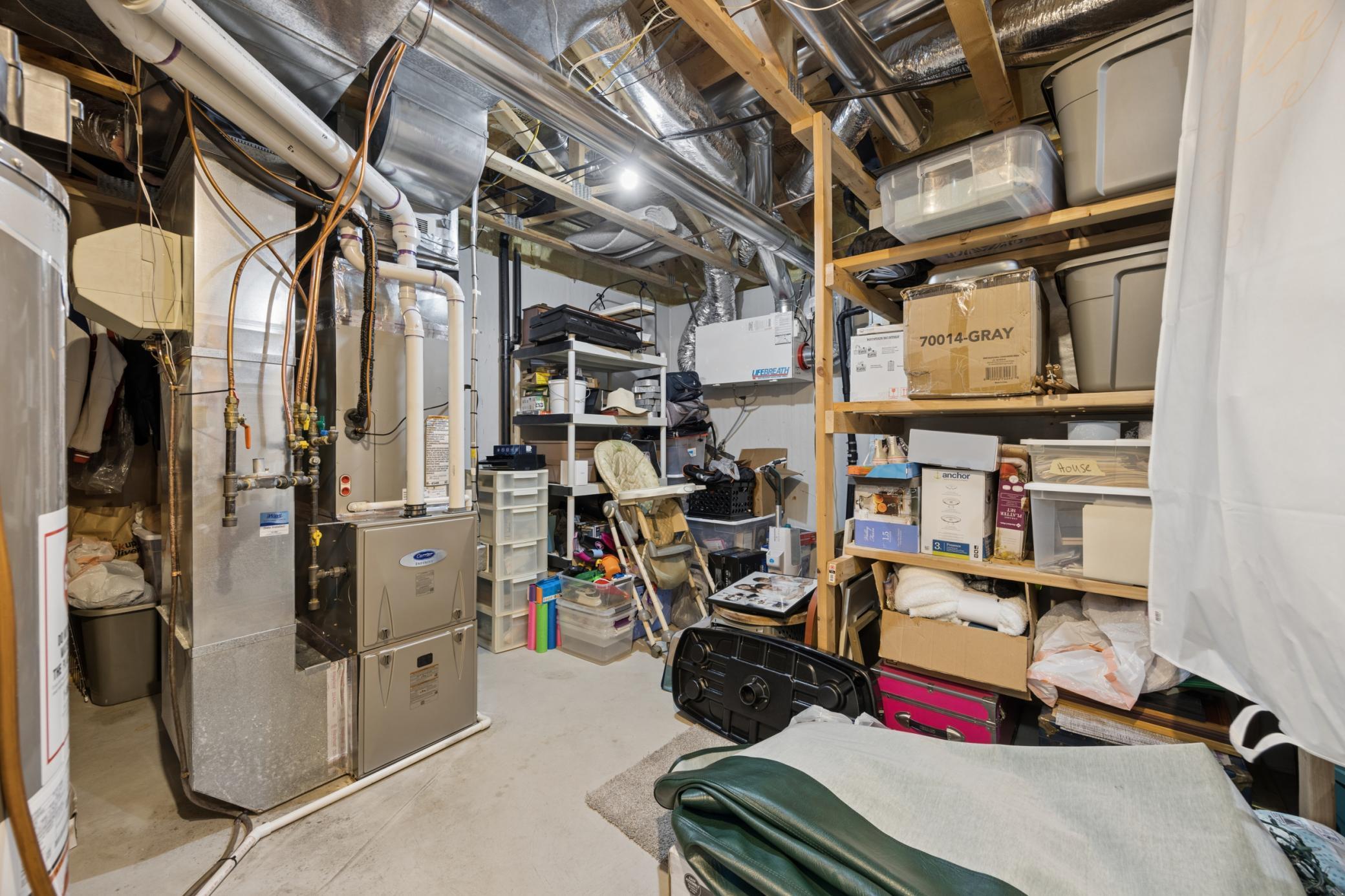 Mechanical room/storage room lower level