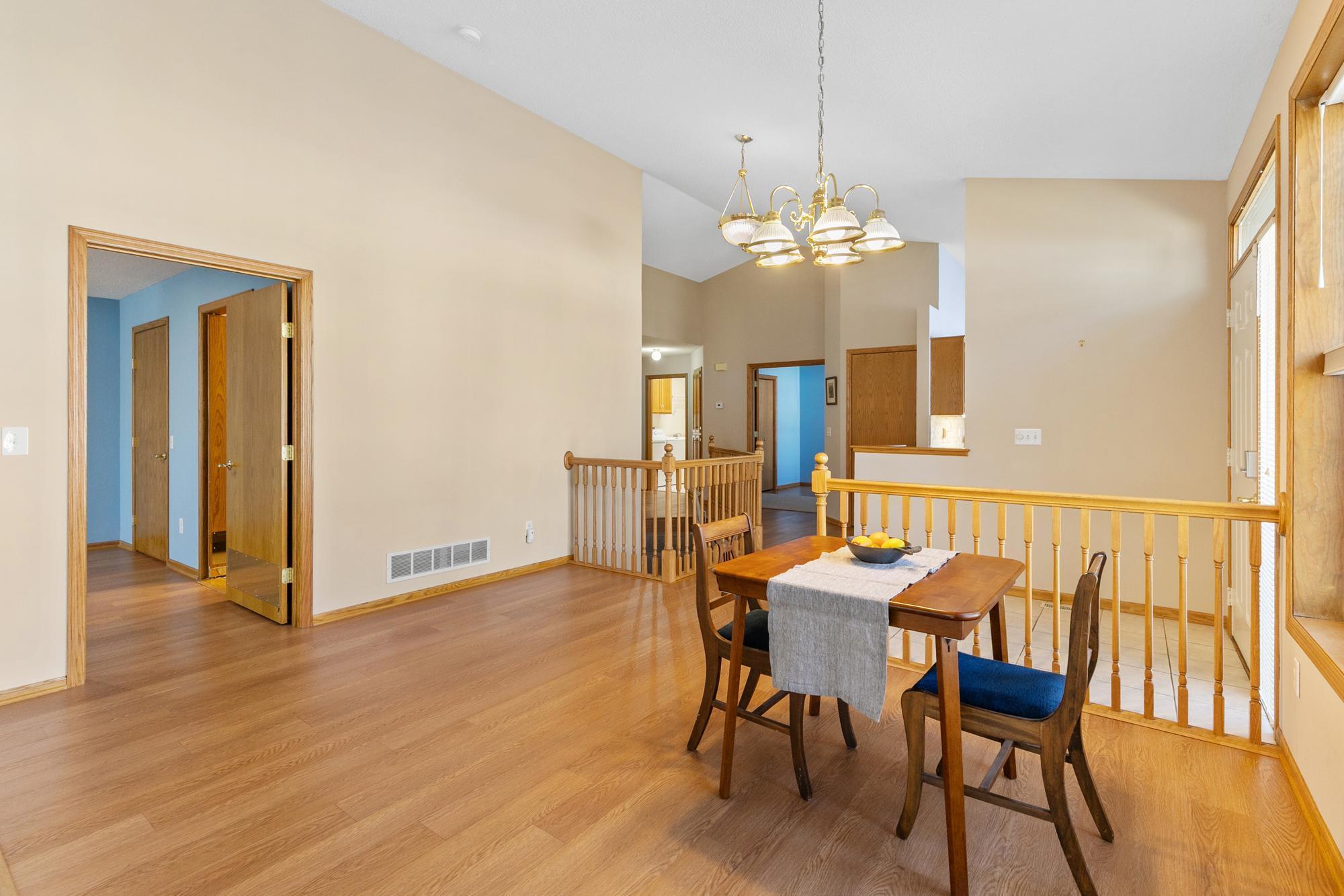 Open floor plan facilitates easy access to bedroom 2, half bath & laundry on the main level