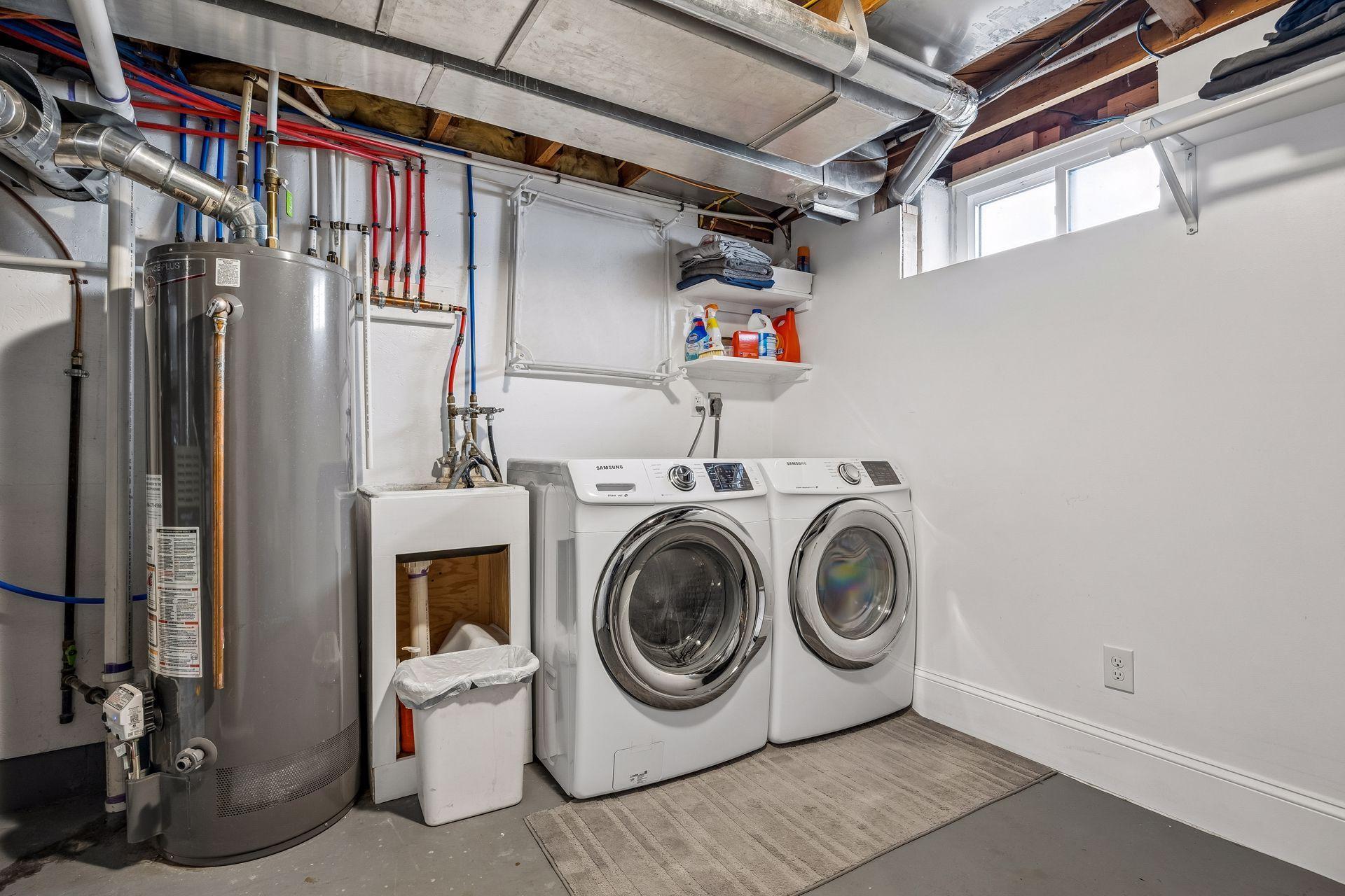 Your laundry and mechanical area