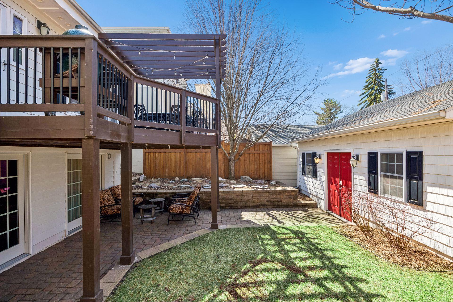 Enjoy the paver patio, raised landscaping and fenced backyard.