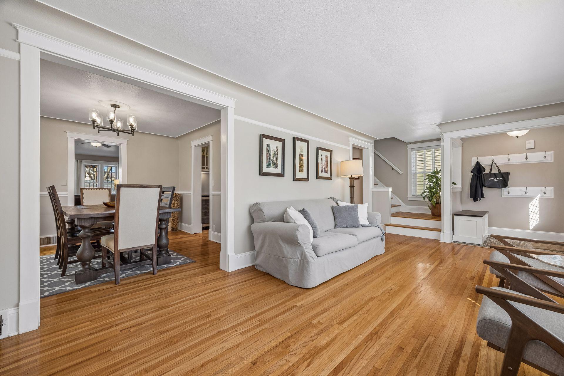 Easy flow into the formal dining room