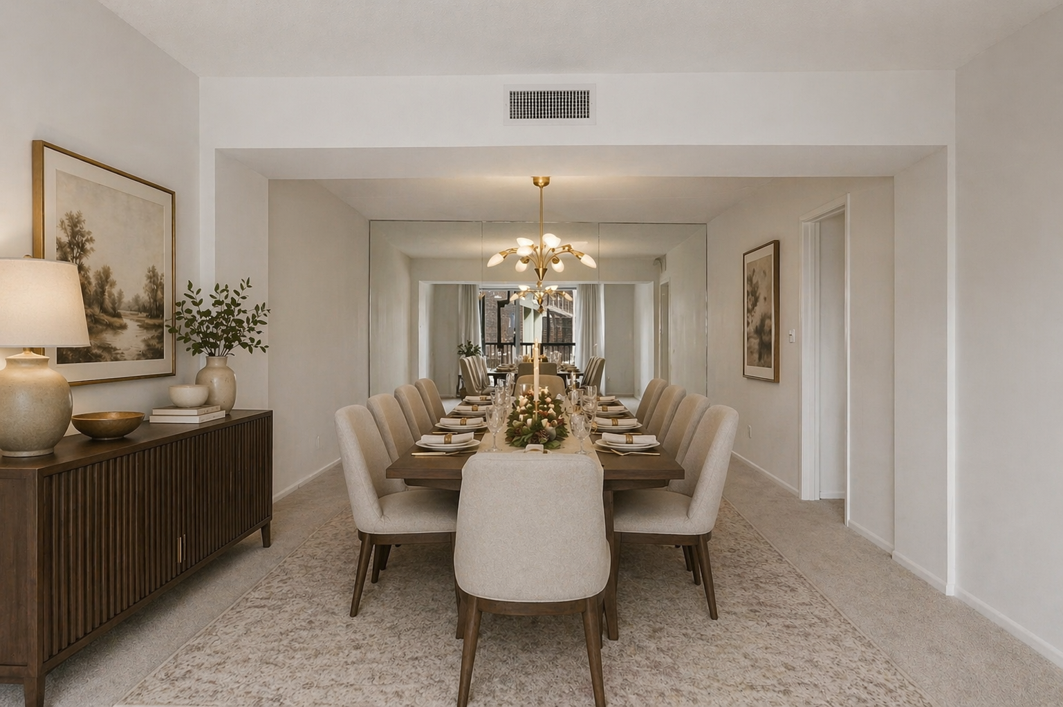 Huge Dining room space for entertaining