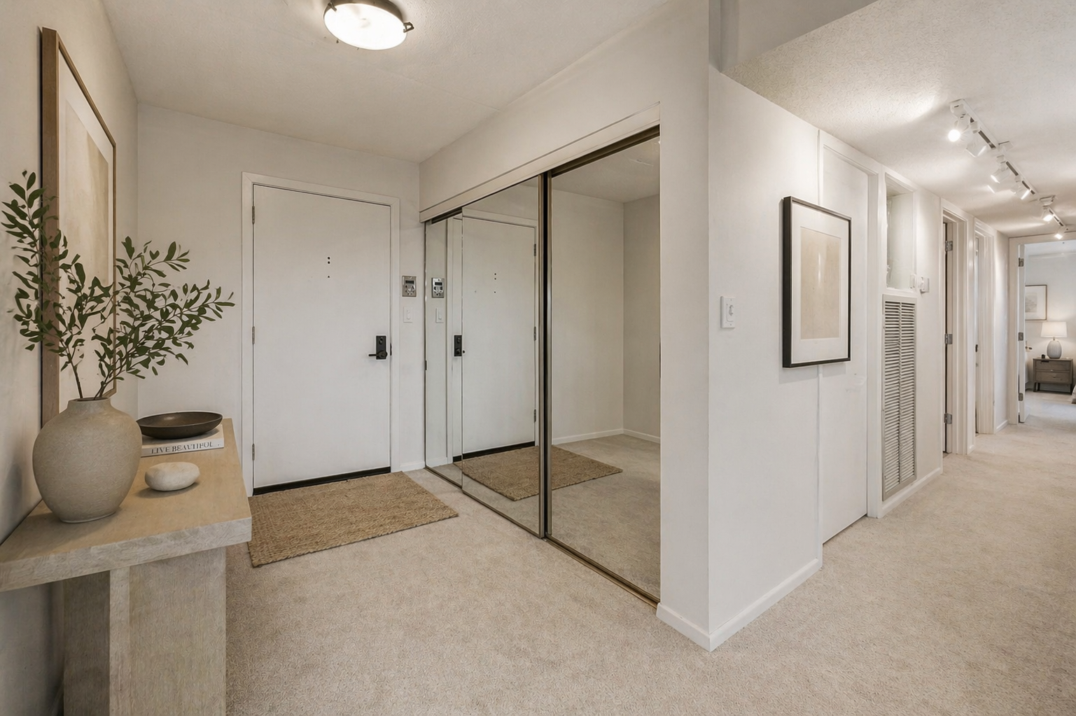 Unit front door foyer & hall.