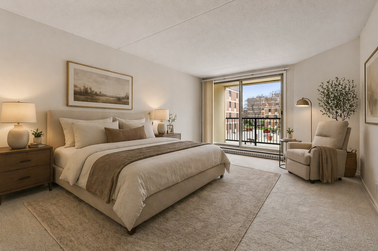 primary bedroom-private bath & walk-in closet